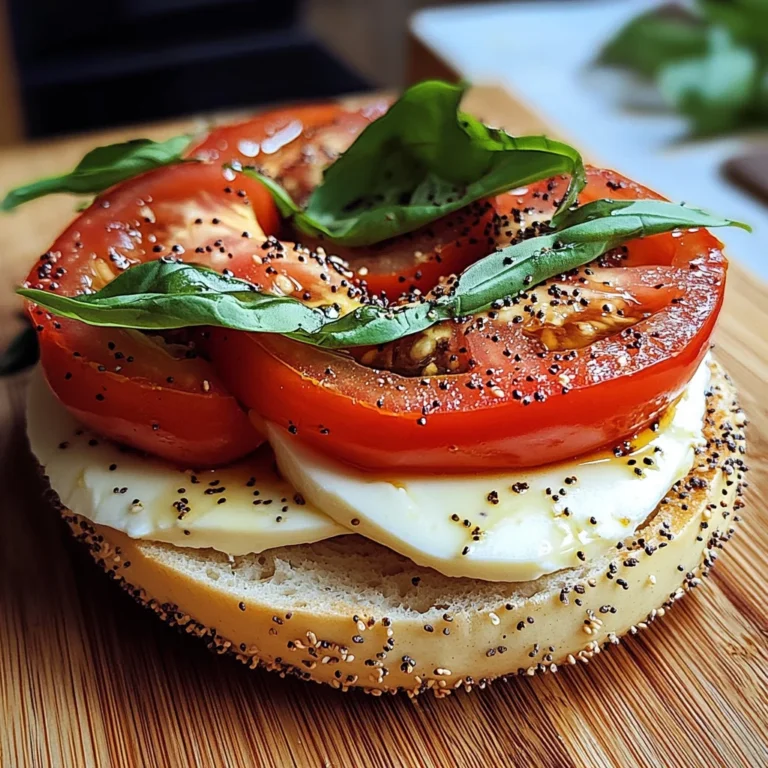 Bagel mit Tomate und Mozzarella