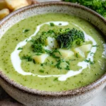 Brokkoli-Suppe mit Kartoffeln und Sahne