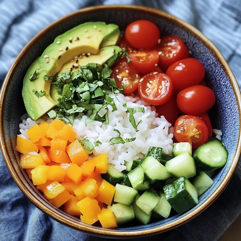Bunte Salat-Bowl mit Reis und Avocado
