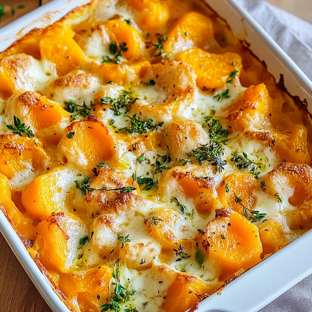 Butternut-Kürbis-Auflauf mit Gnocchi