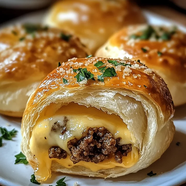 Cheeseburger-Bomben mit Knoblauch und Parmesan