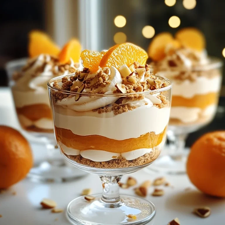 Eierlikör-Mousse mit Spekulatius-Creme und Mandarinen