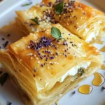 Fetakäse im Filoteig mit Wildlavendelhonig & Kräutern