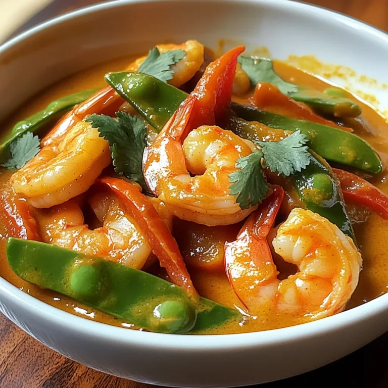 Garnelencurry mit Zuckerschoten