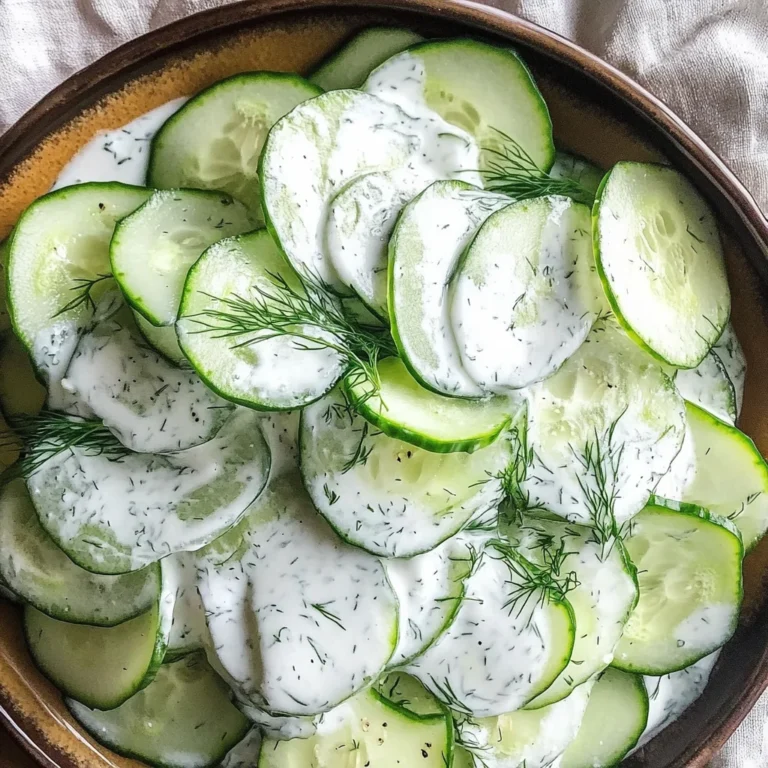Gurkensalat mit Sahne & Dill - Omas einfaches Rezept