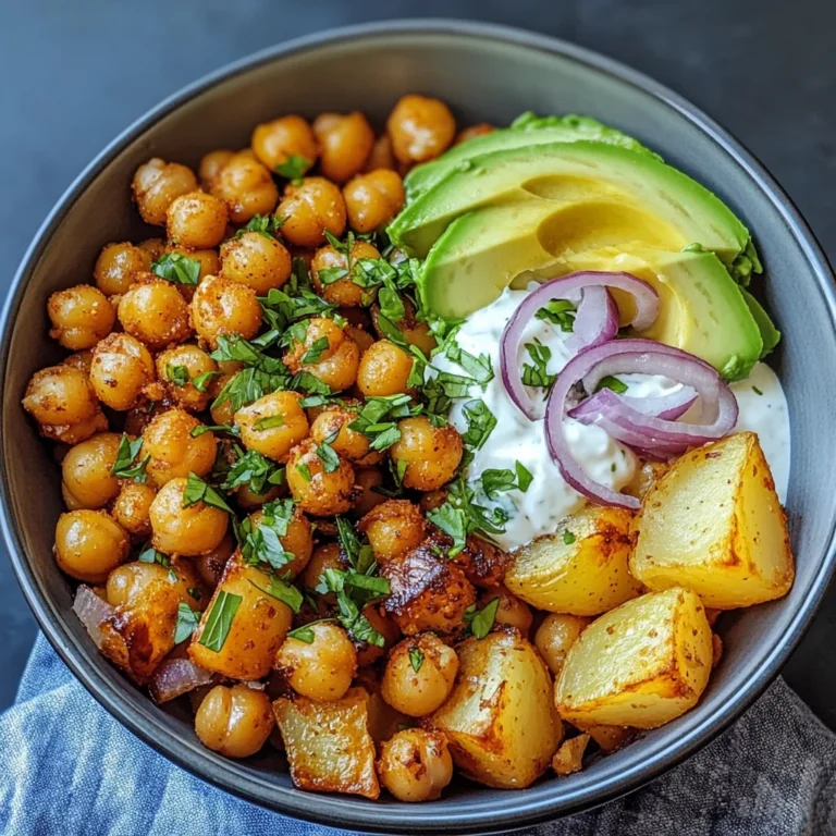 Kartoffel-Kichererbsen-Bowl