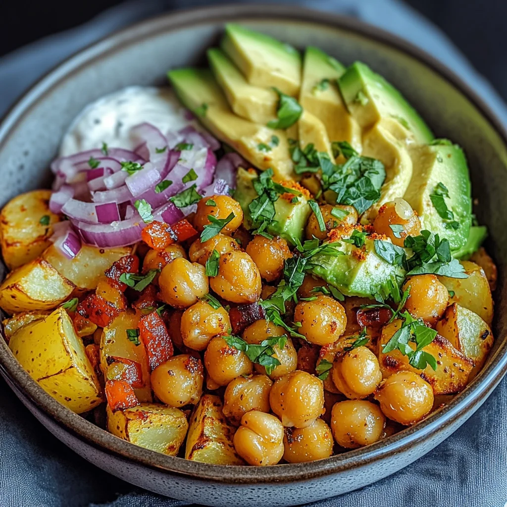 Kartoffel-Kichererbsen-Bowl