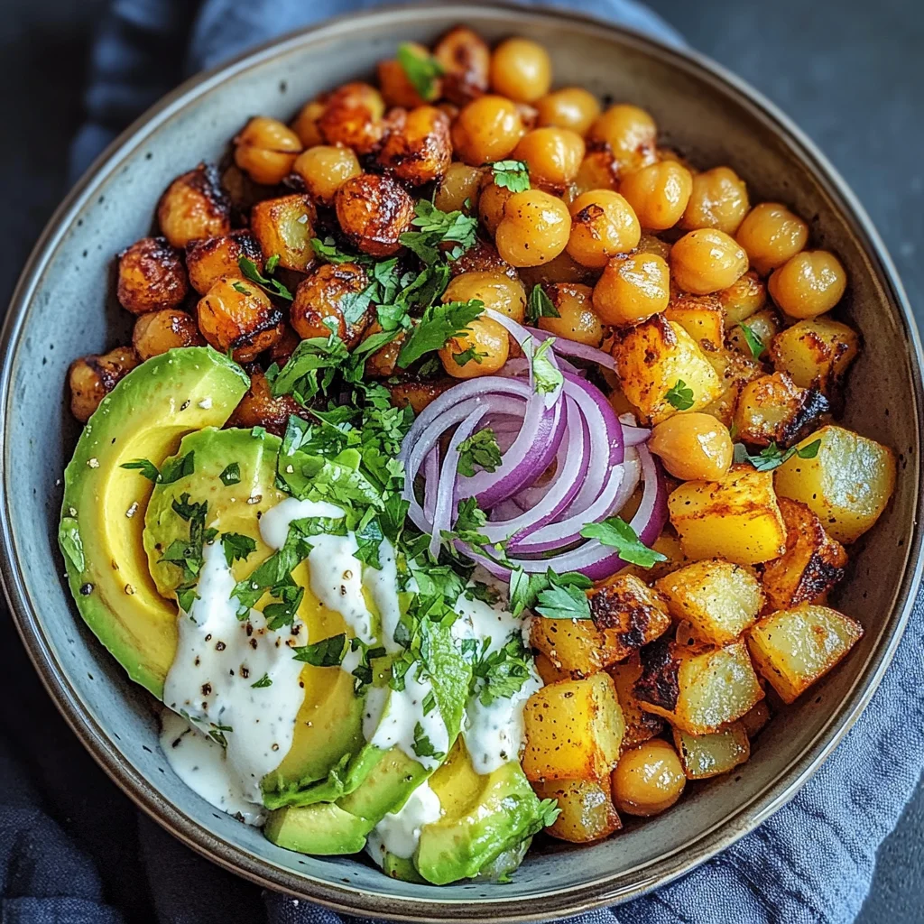 Kartoffel-Kichererbsen-Bowl