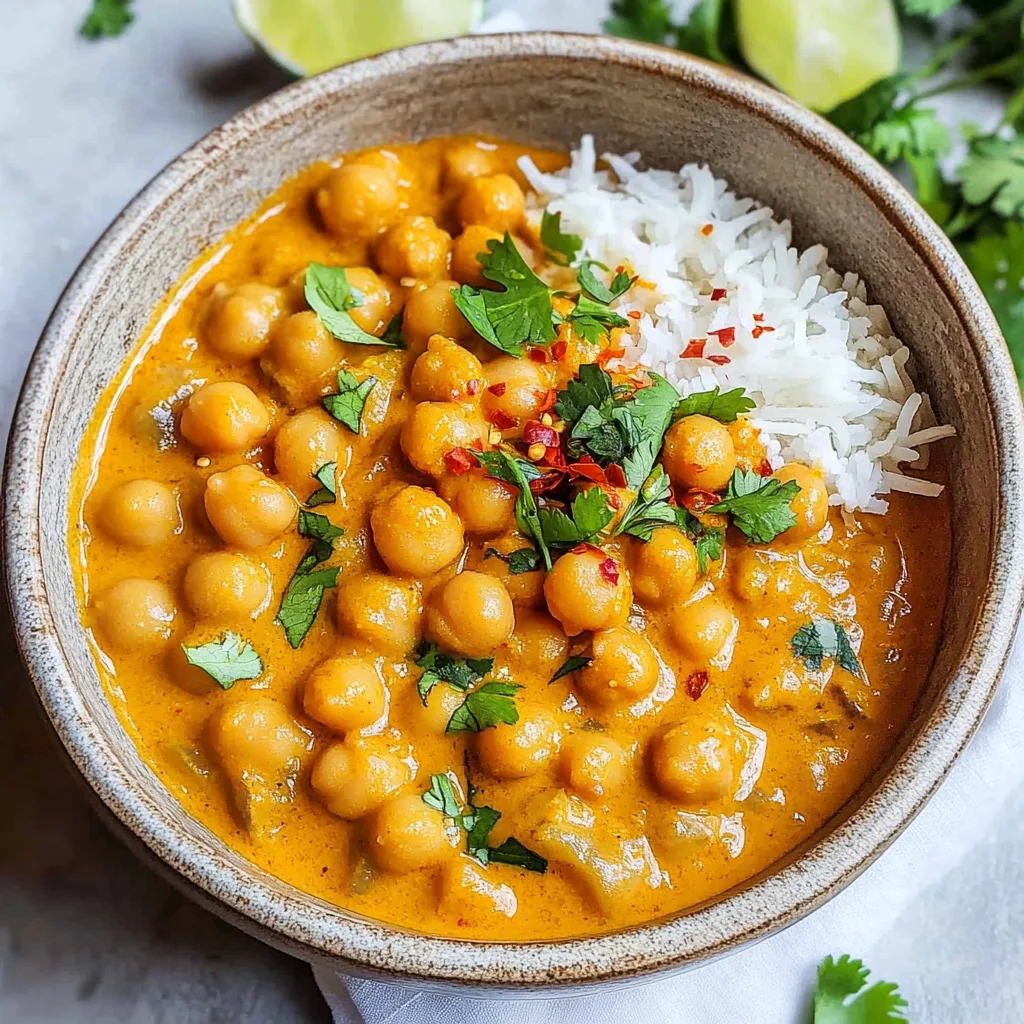Kichererbsen-Curry mit Kokosmilch