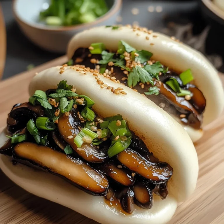 Klebrige Pilz-Bao-Brötchen