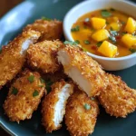 Kokos-Chicken-Nuggets mit Spicy Mango-Dip