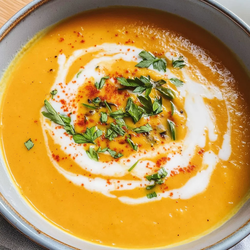 Kürbissuppe mit Kokosmilch und Ingwer