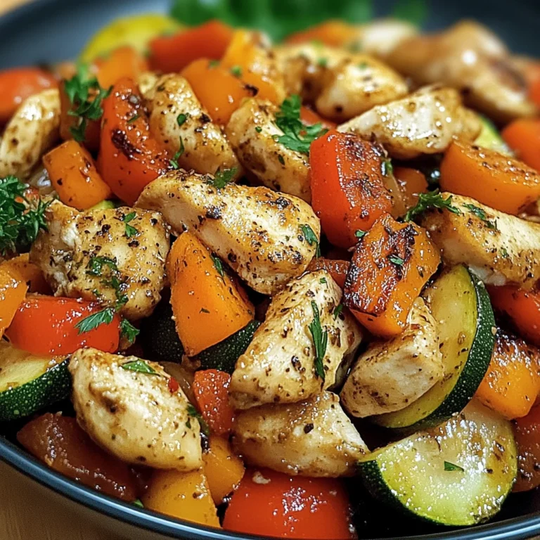 Leichte Gemüsepfanne mit Hähnchen