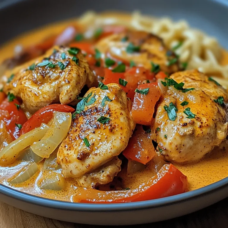 Paprika-Sahne-Hähnchen