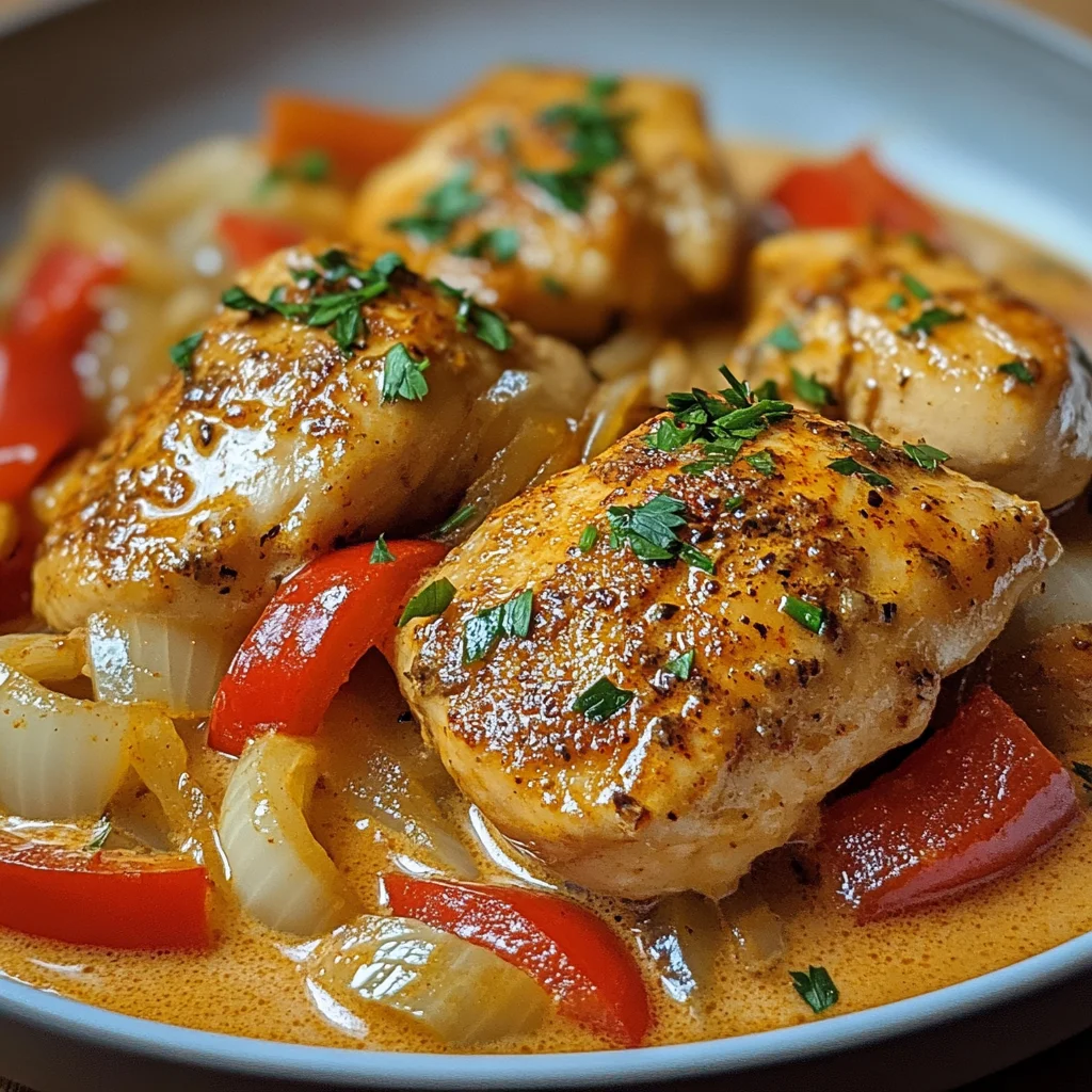 Paprika-Sahne-Hähnchen