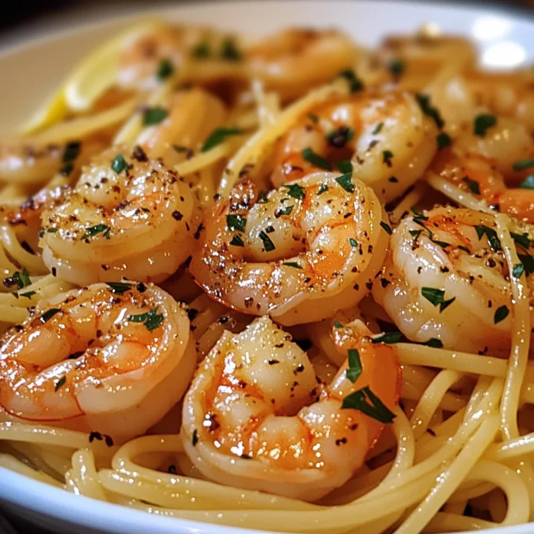Pasta mit Garnelen und Knoblauch