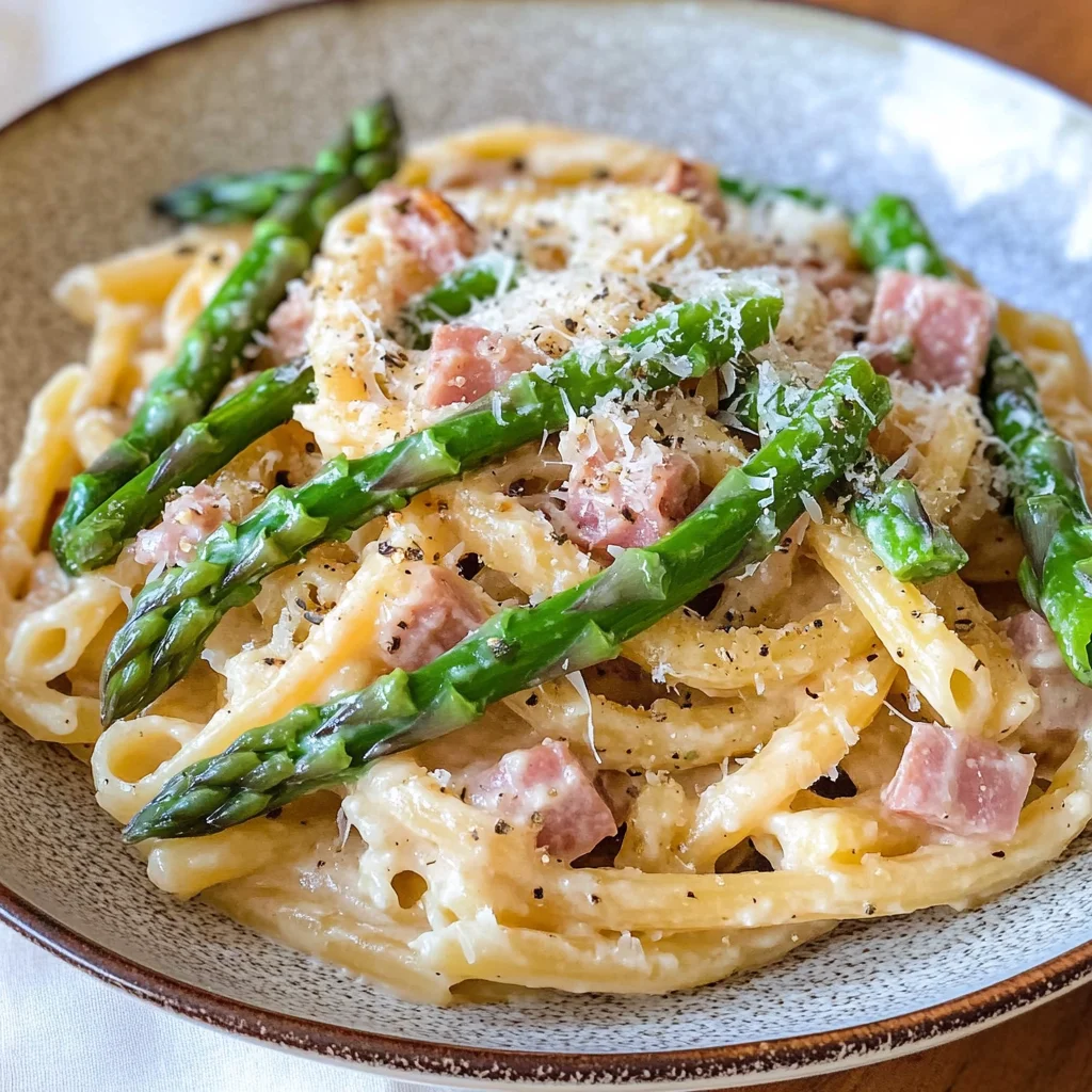 Pasta mit grünem Spargel