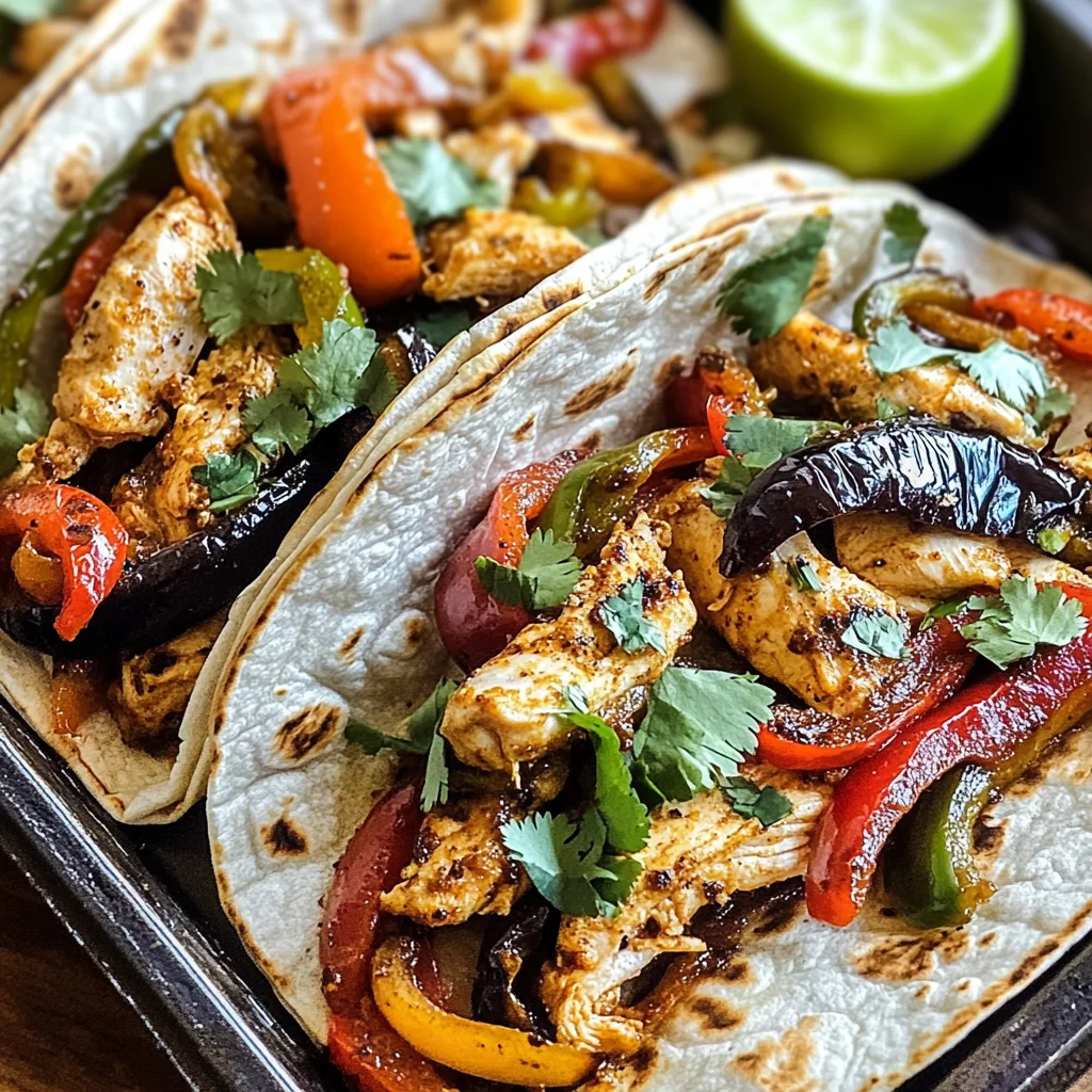 Poblano-Hähnchen-Fajitas