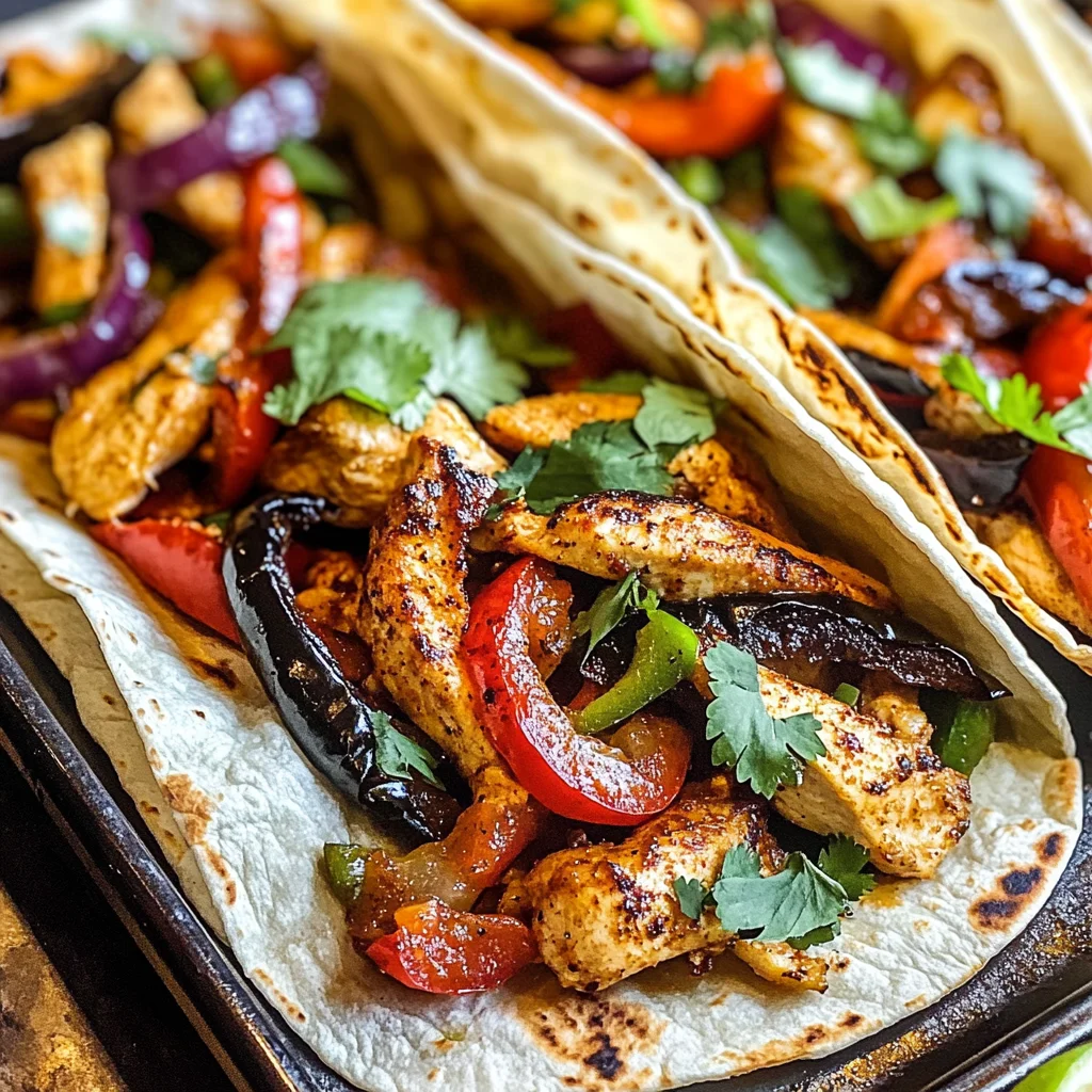 Poblano-Hähnchen-Fajitas