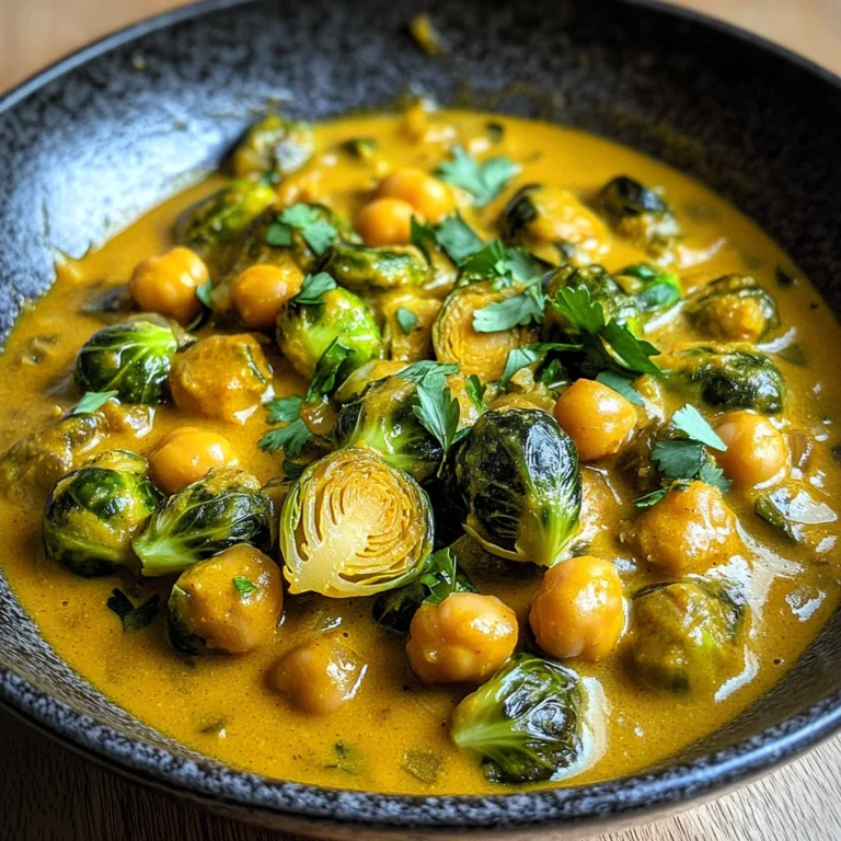 Rosenkohl-Curry mit Kichererbsen