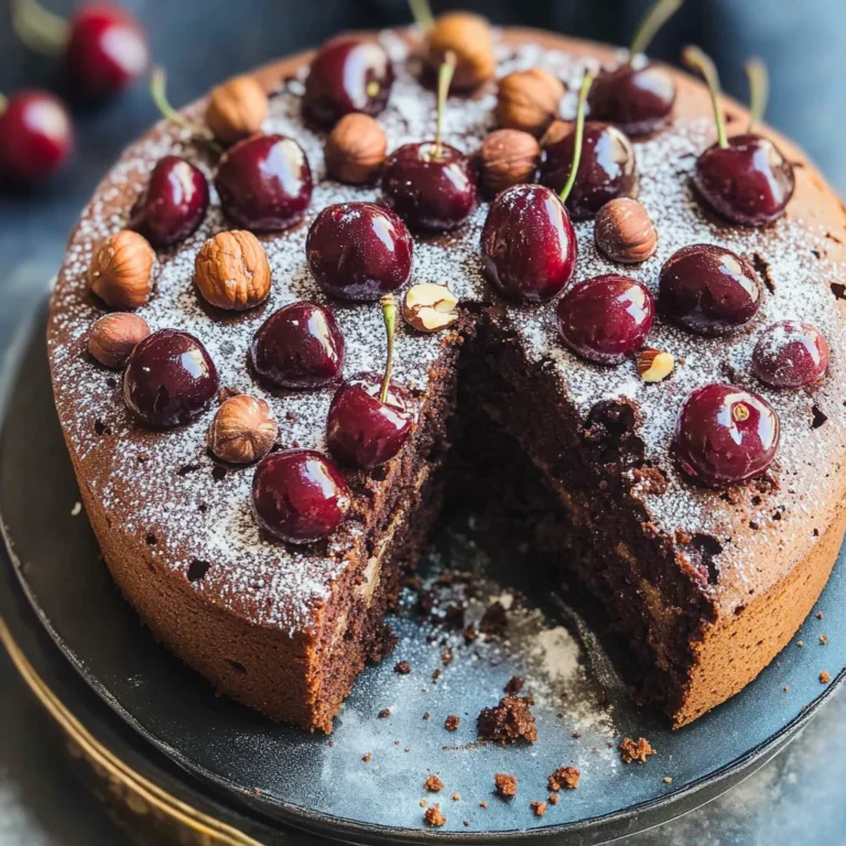 Saftiger Schoko Nuss Kirsch Kuchen