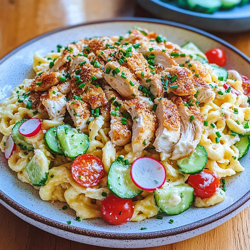 Schneller Spätzlesalat mit Mayo