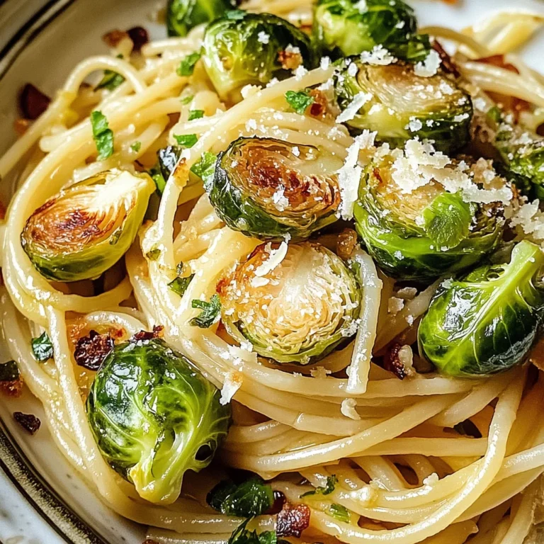 Spaghetti mit Rosenkohl