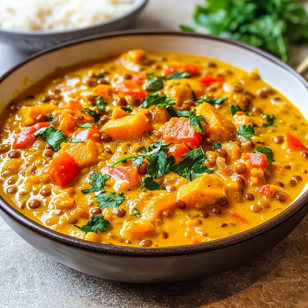 Süßkartoffel-Linsen-Curry
