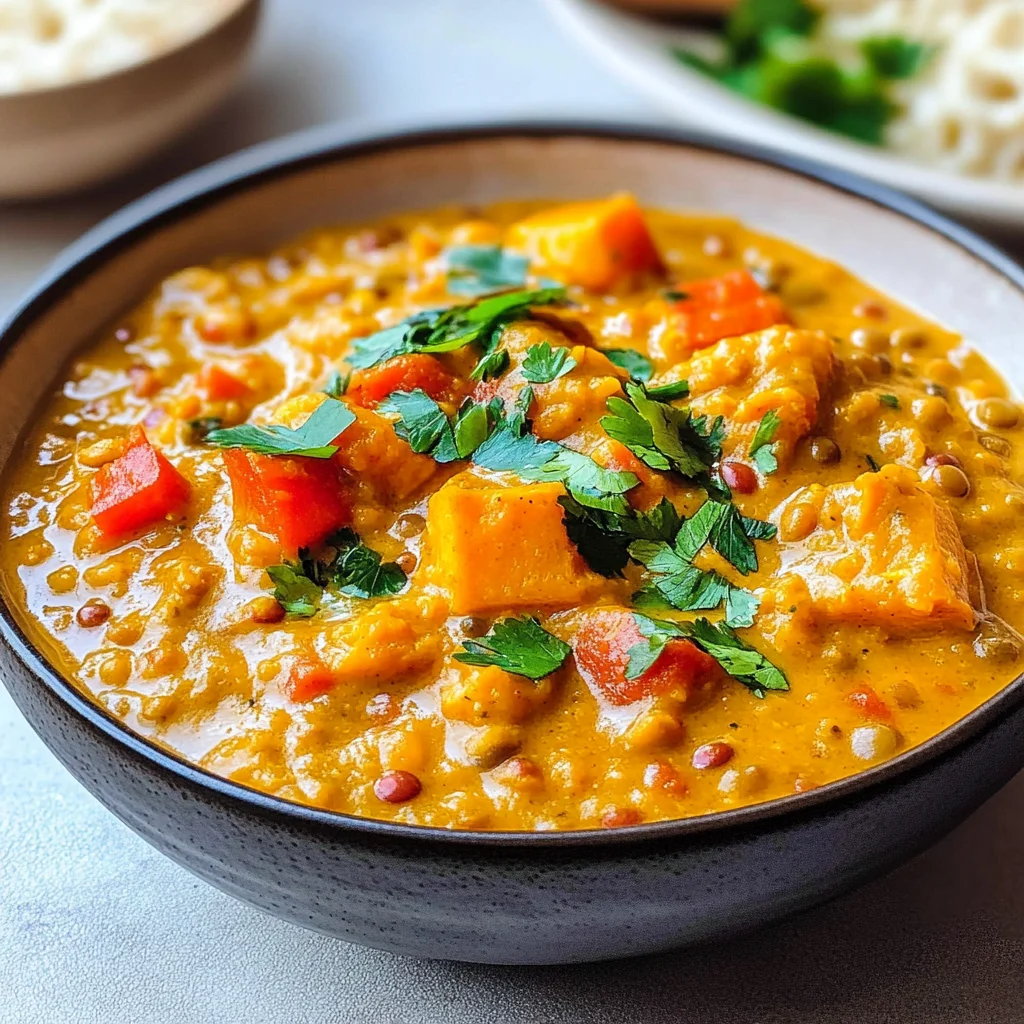 Süßkartoffel-Linsen-Curry