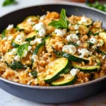 Zucchini-Reis-Pfanne mit Feta