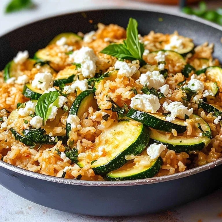 Zucchini-Reis-Pfanne mit Feta
