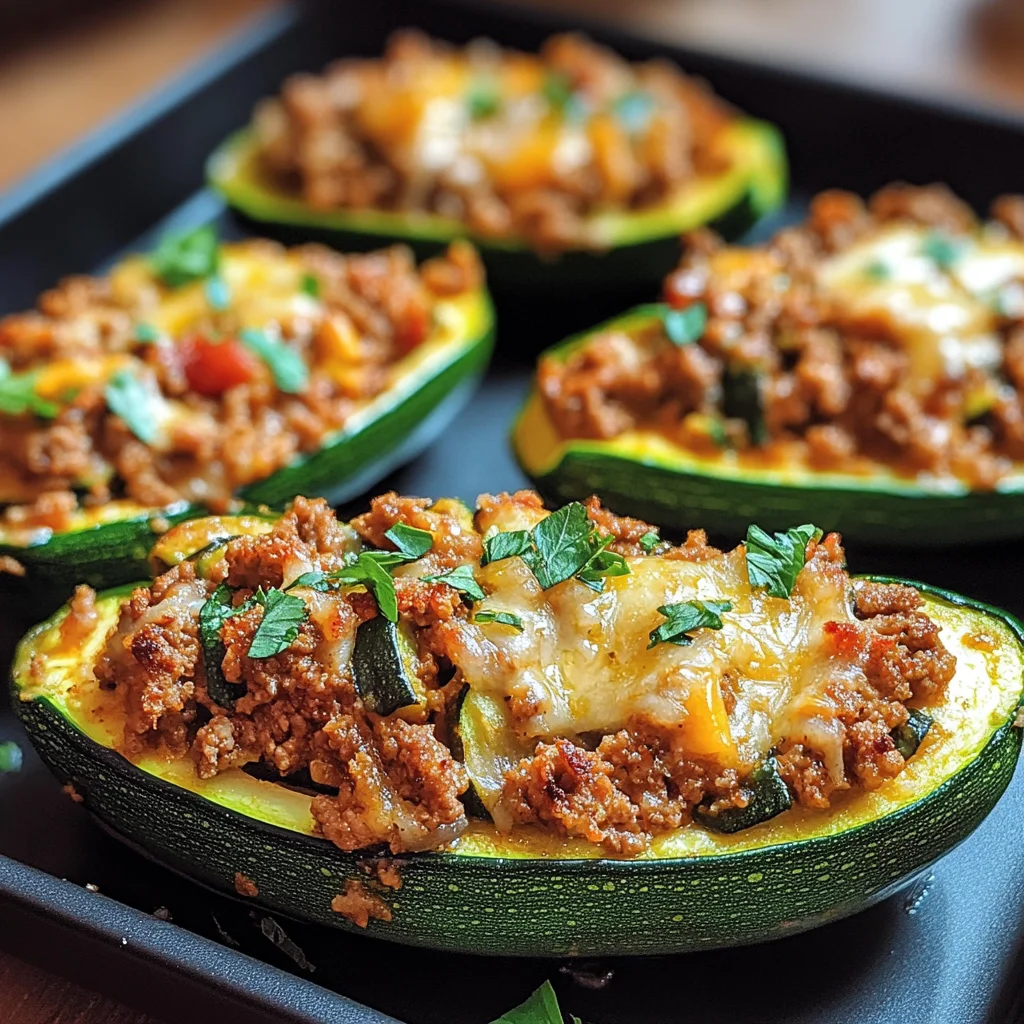 Zucchini gefüllt mit Hackfleisch Rezept