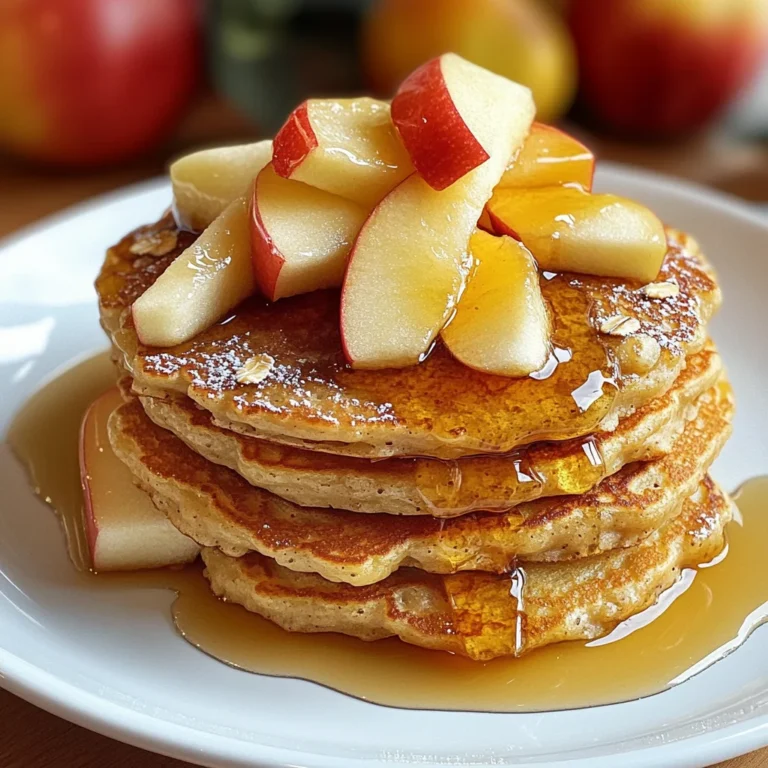 Apfelpfannkuchen mit Haferflocken ohne Mehl zum Frühstück