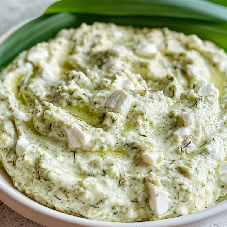 Bärlauch-Dip mit Feta & Frischkäse