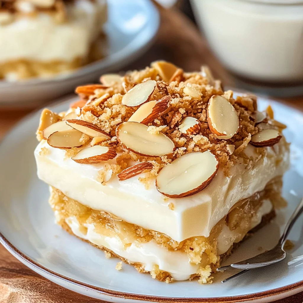Bienenstich-Dessert - mit Löffelbiskuit