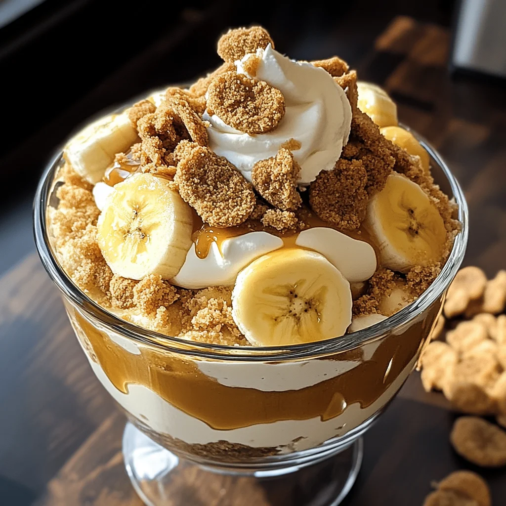 Biscoff-Bananenpudding mit Karamell