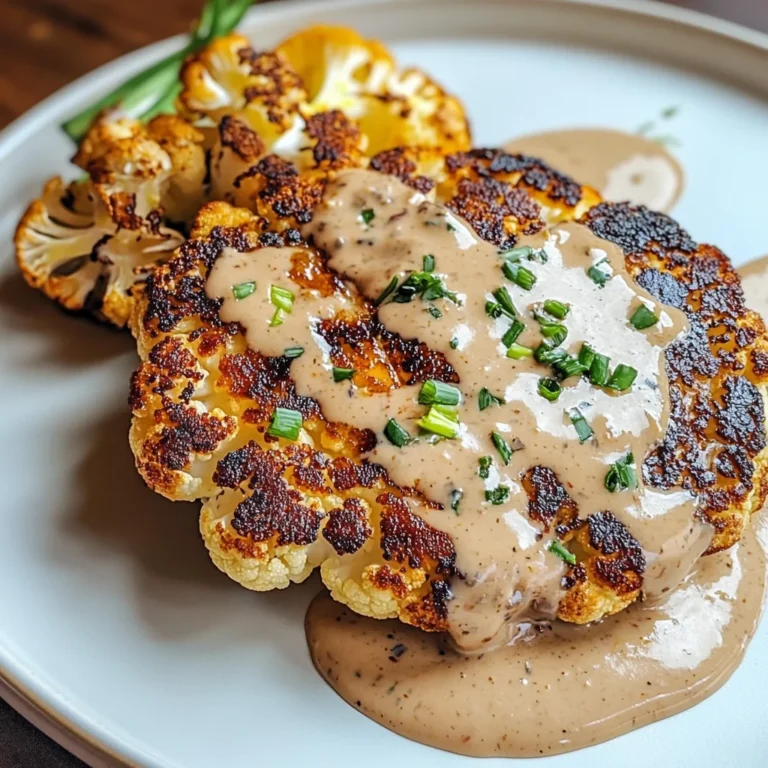 Blumenkohlsteak mit Pfefferrahmsauce