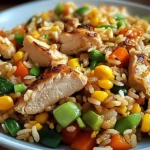 Bratreis mit Hähnchen