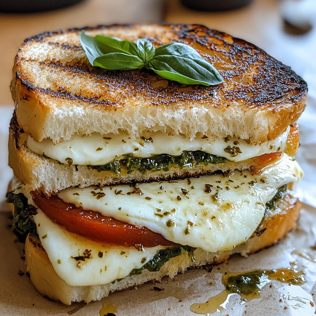 Gegrilltes Mozzarella-Sandwich