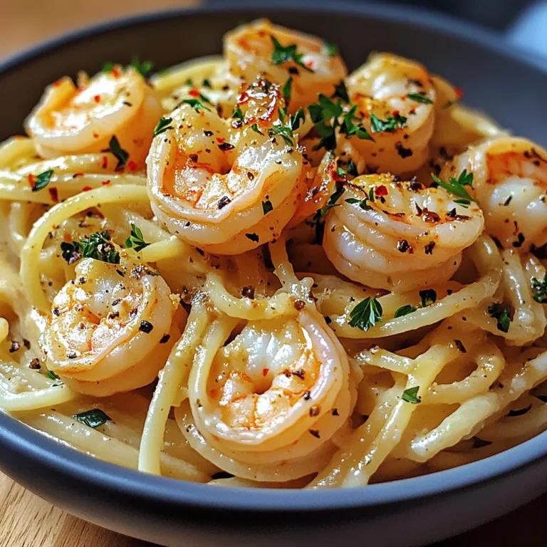 Knoblauch-Butter-Shrimp Pasta