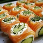 Lachs-Frischkäse-Röllchen
