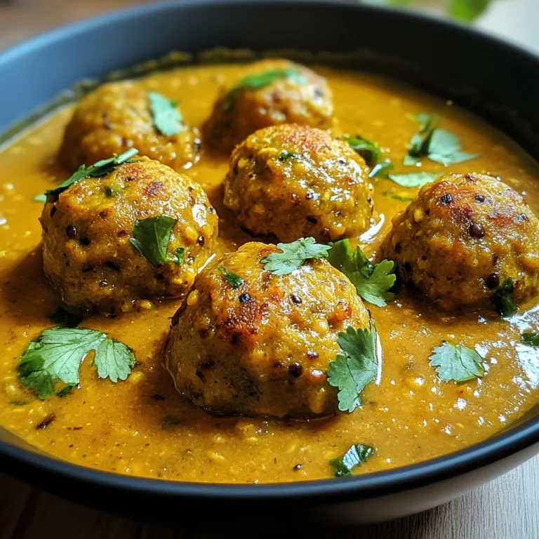 Linsenbällchen in Currysauce