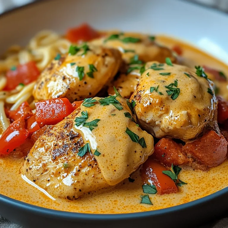 Paprika-Sahne-Hähnchen