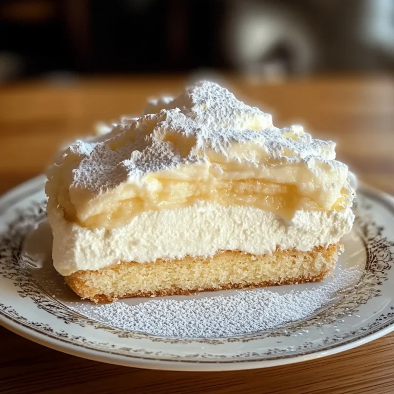 Quark-Schneekuchen mit Vanillepudding