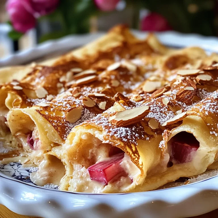Rhabarber-Crêpes-Auflauf