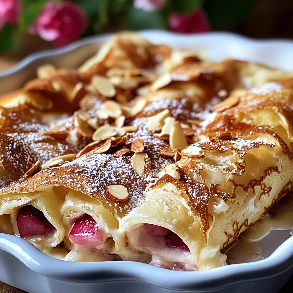 Rhabarber-Crêpes-Auflauf