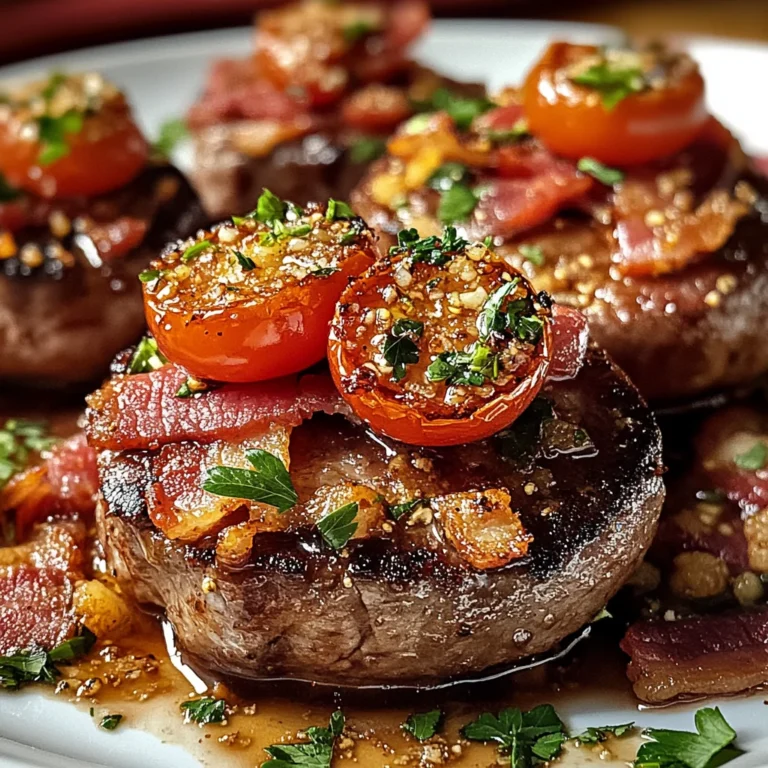 Rinderfilet-Medaillons mit Speck- und Tomatenkruste
