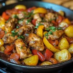 Schaschlik-Topf aus dem Ofen