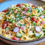Schneller Spätzlesalat mit Mayo