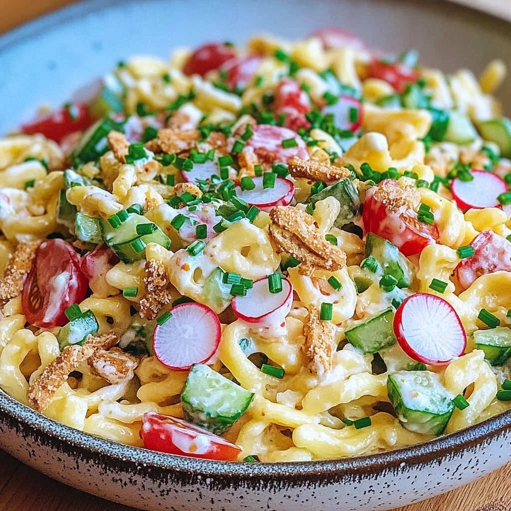 Schneller Spätzlesalat mit Mayo